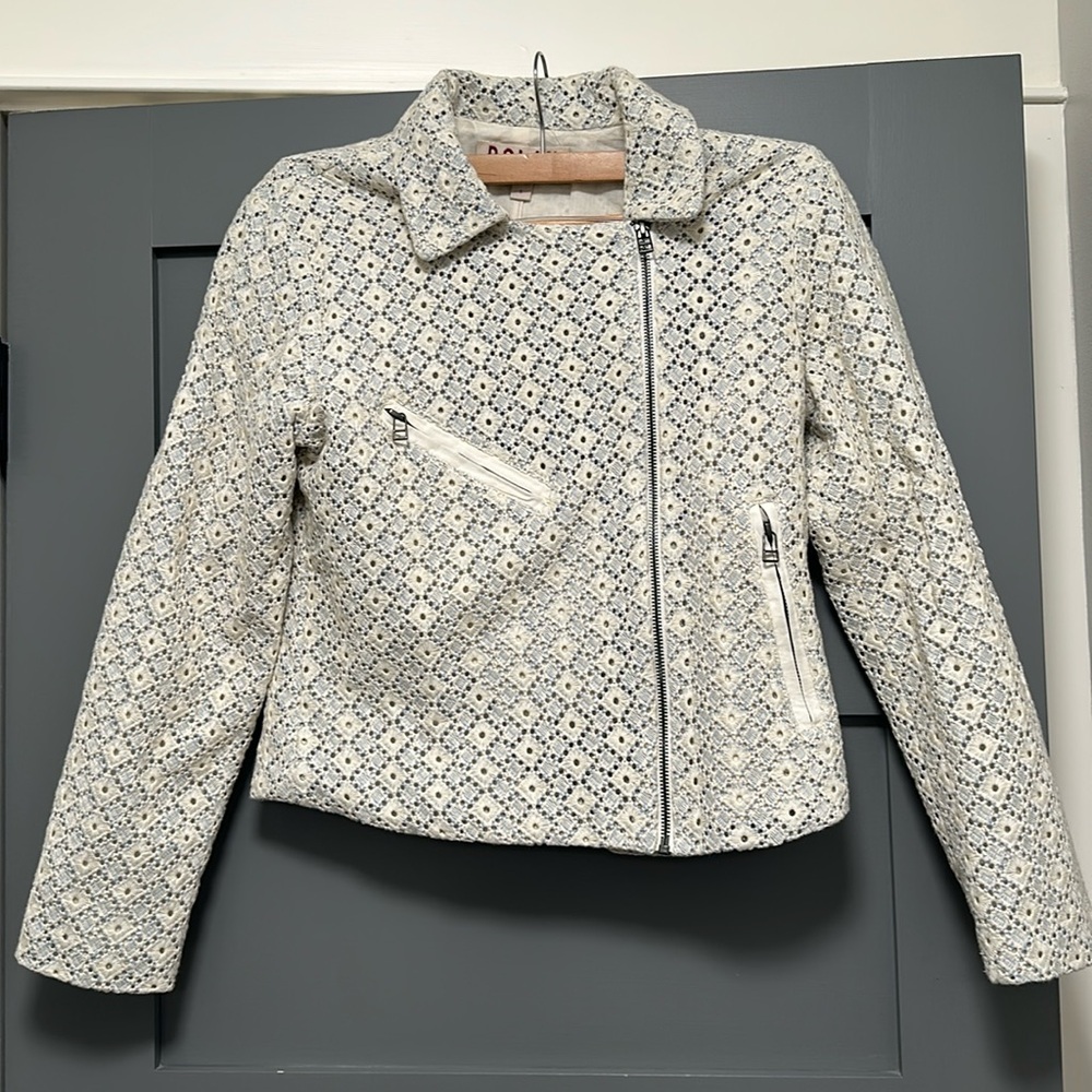 Anthropologie -Left Coast by Dolan moto lace jacket. Size small